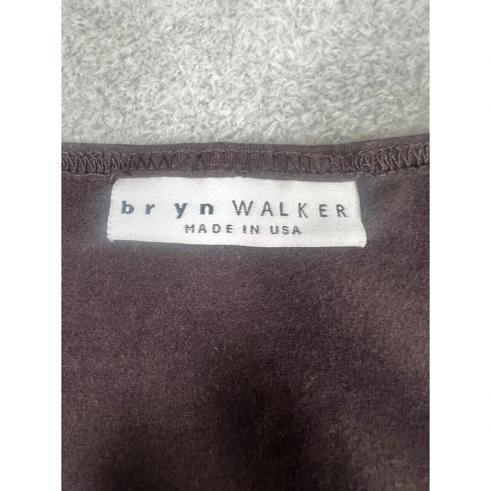 Bryn Walker Womens Large‎ Brown Asymmetrical Hem Sleeveless Tank Top USA Made